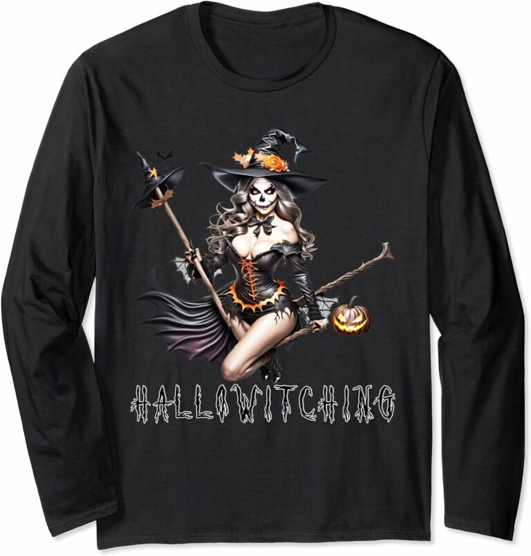 Tskinmood - Halloween - Hallowitching Night - Witch - Long Sleeve T-Shirt-productor-mockup (1)