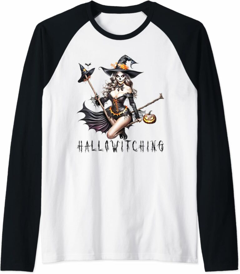 Tskinmood - Halloween - Hallowitching Night - Witch - Raglan-productor-mockup