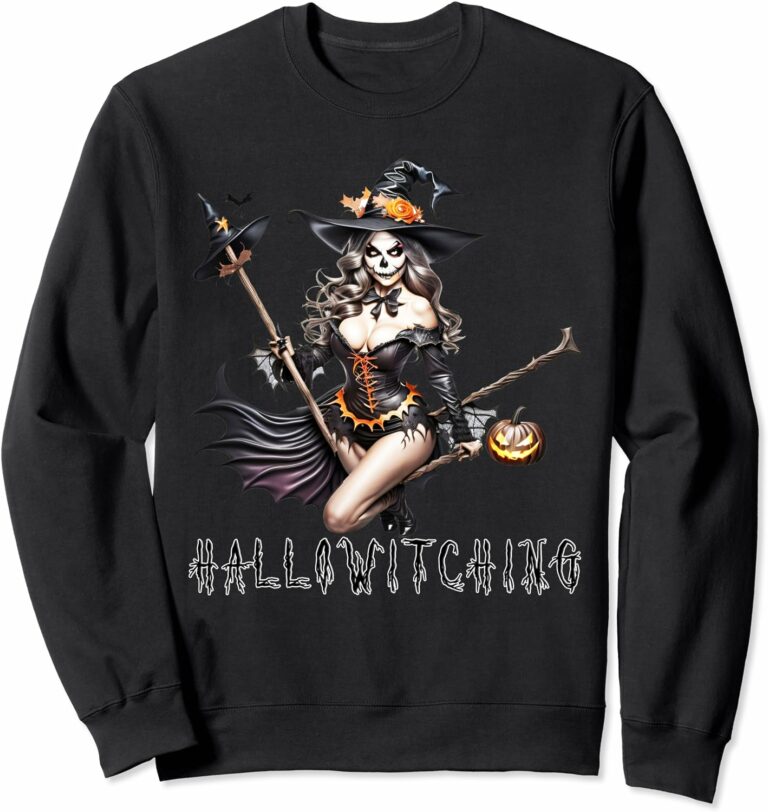 Tskinmood - Halloween - Hallowitching Night - Witch - Sweatshirt-productor-mockup