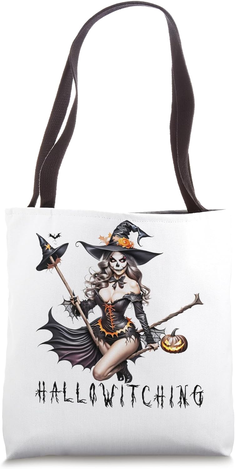 Tskinmood - Halloween - Hallowitching Night - Witch - Tote Bag-productor-mockup